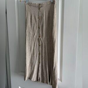 Vintage Rayon Button Skirt